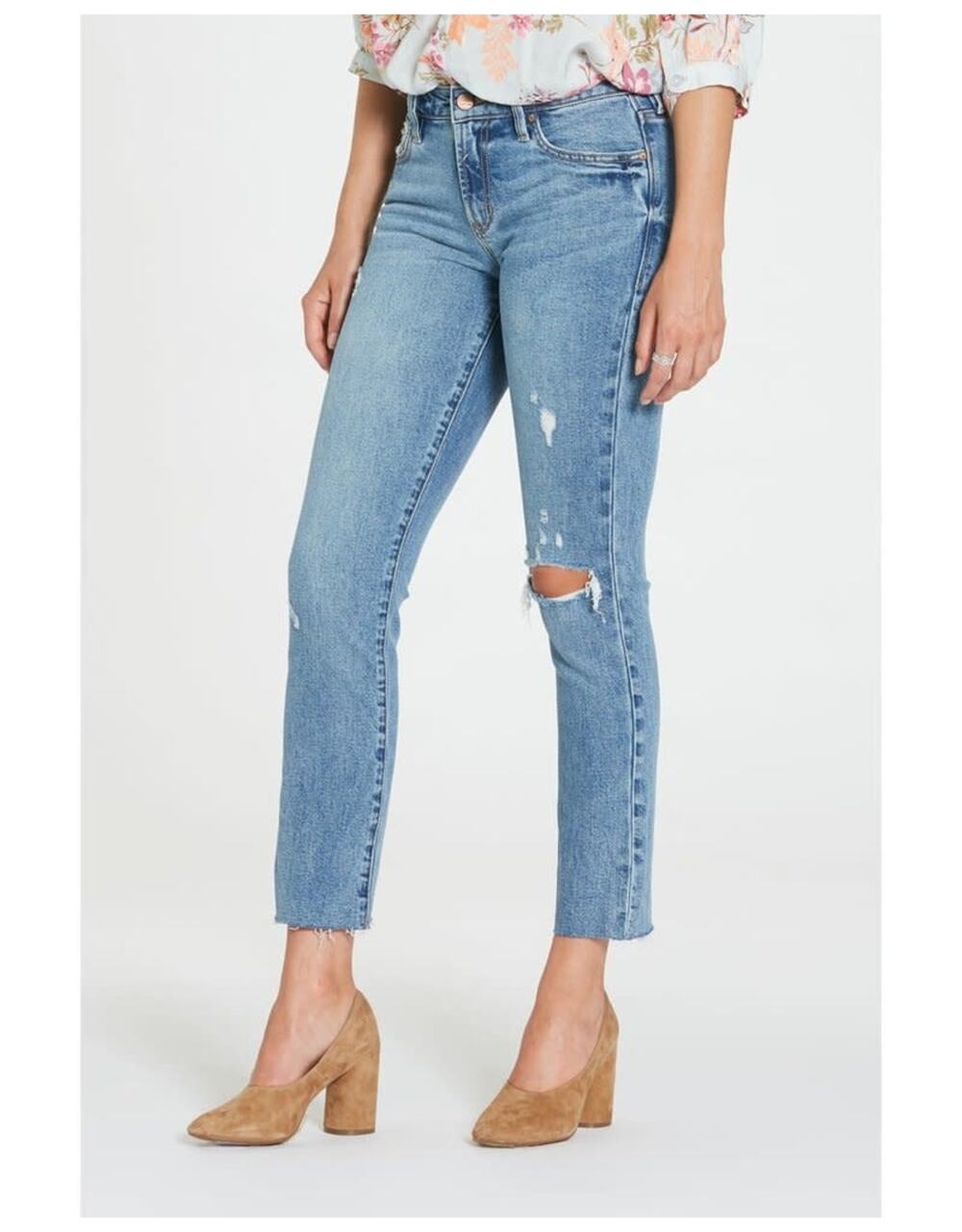 Dear John Blaire Slim Straight high rise cutoff denim jeans Redondo size 25 NWT